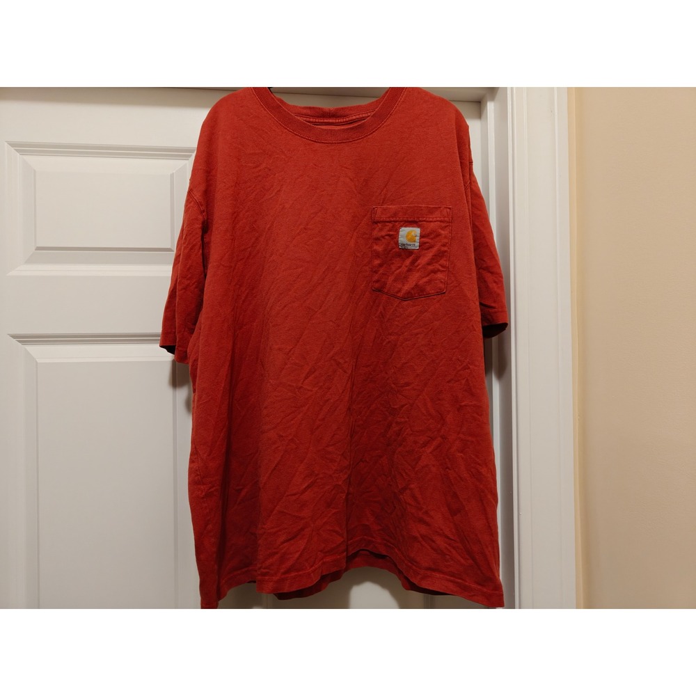Carhartt Mens K87 Pocket Tee Loose Fit Short Sleeve Red Shirt XL K87-M Fall 2022